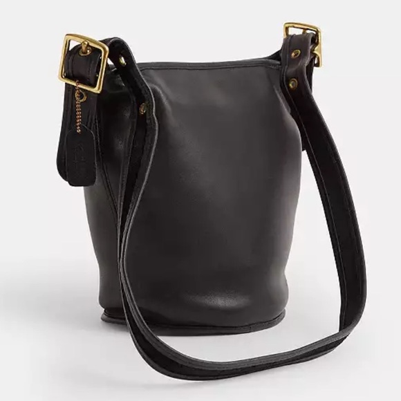 Coach Handbags - Coach 1993 Helen Berg's Legacy Bucket Bag - Black Glove-tanned leather & brass